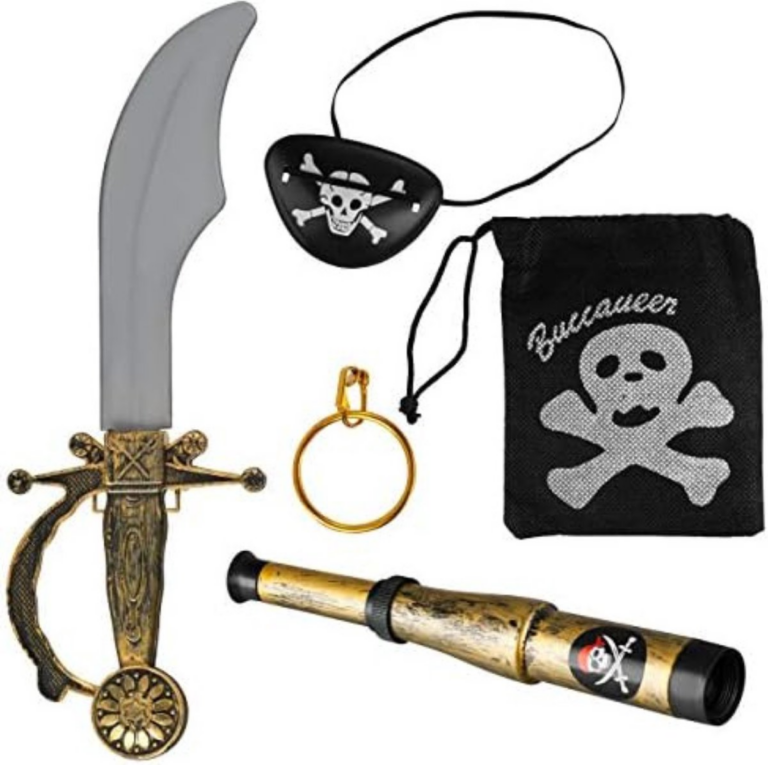 Piraten Accessoireset 5-delig – Sabel, Ooglapje & Telescoop 