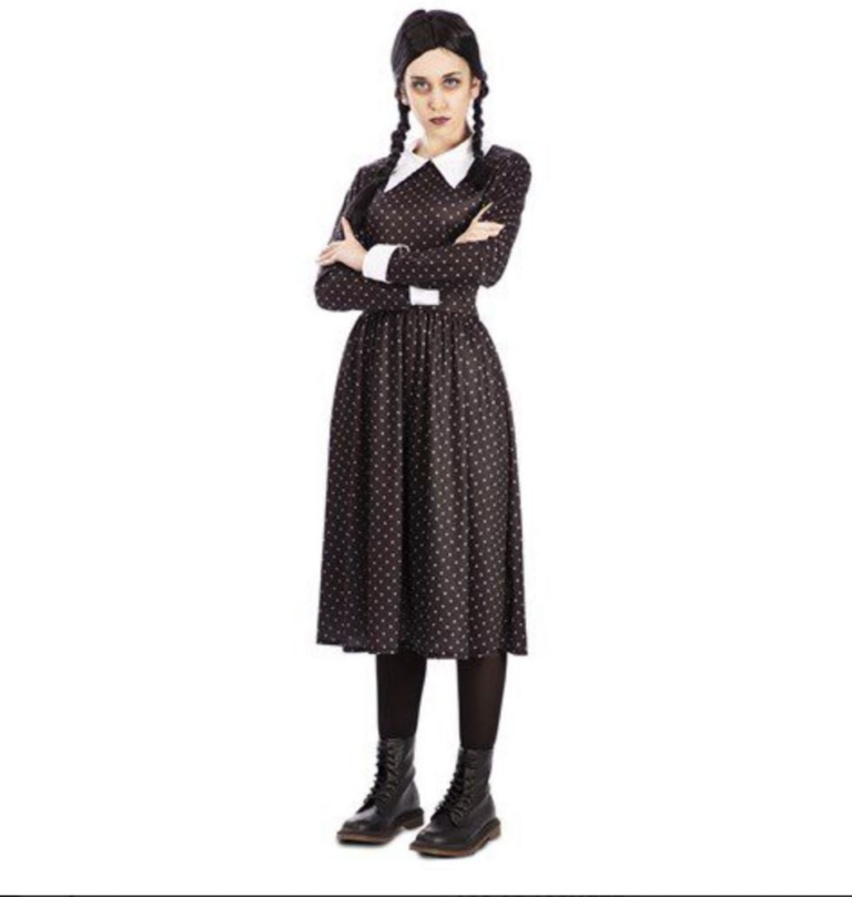Gothic Meisje Jurk Zwart – Dames Halloween & Carnaval Kostuum 
