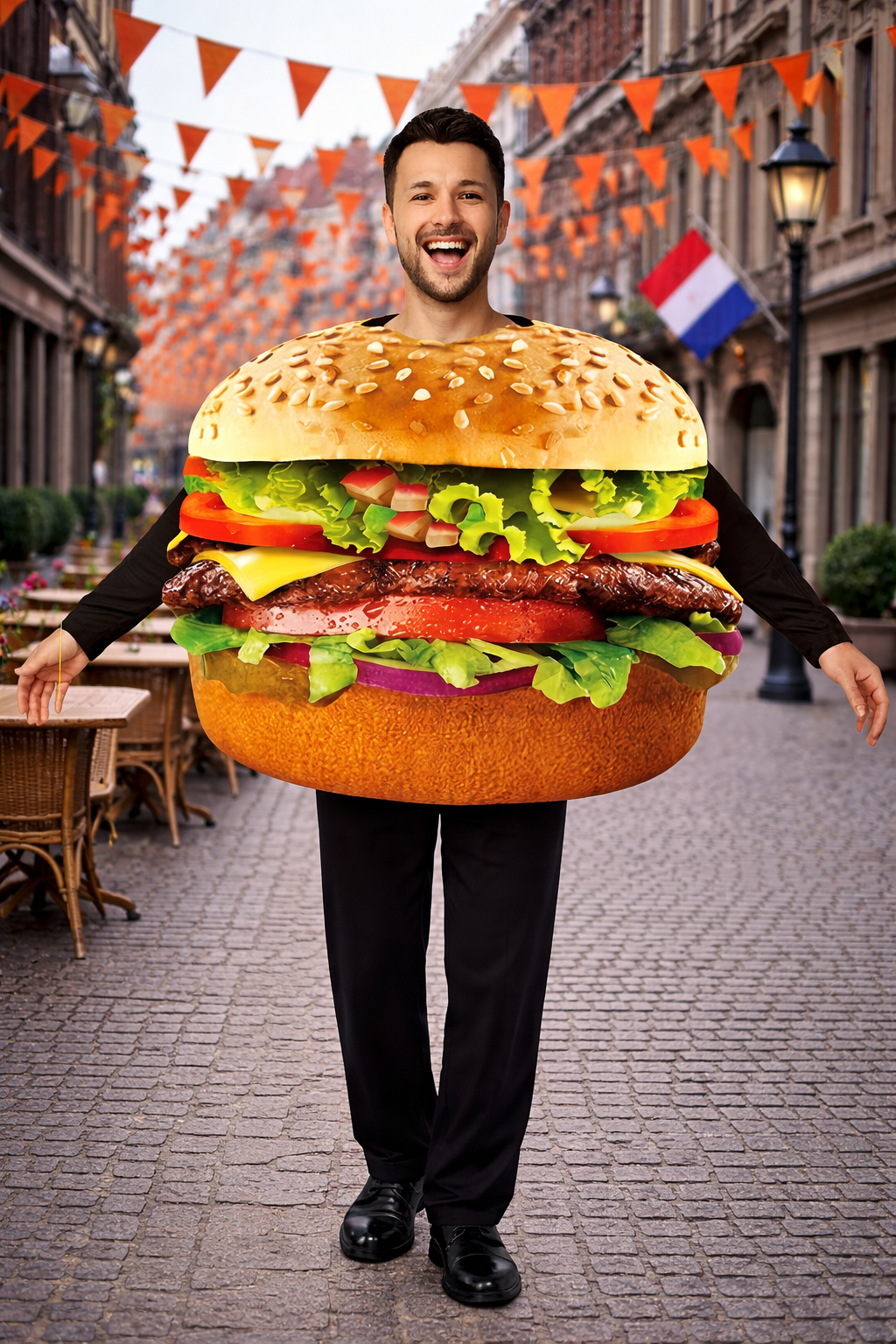 Hamburger Kostuum Volwassenen