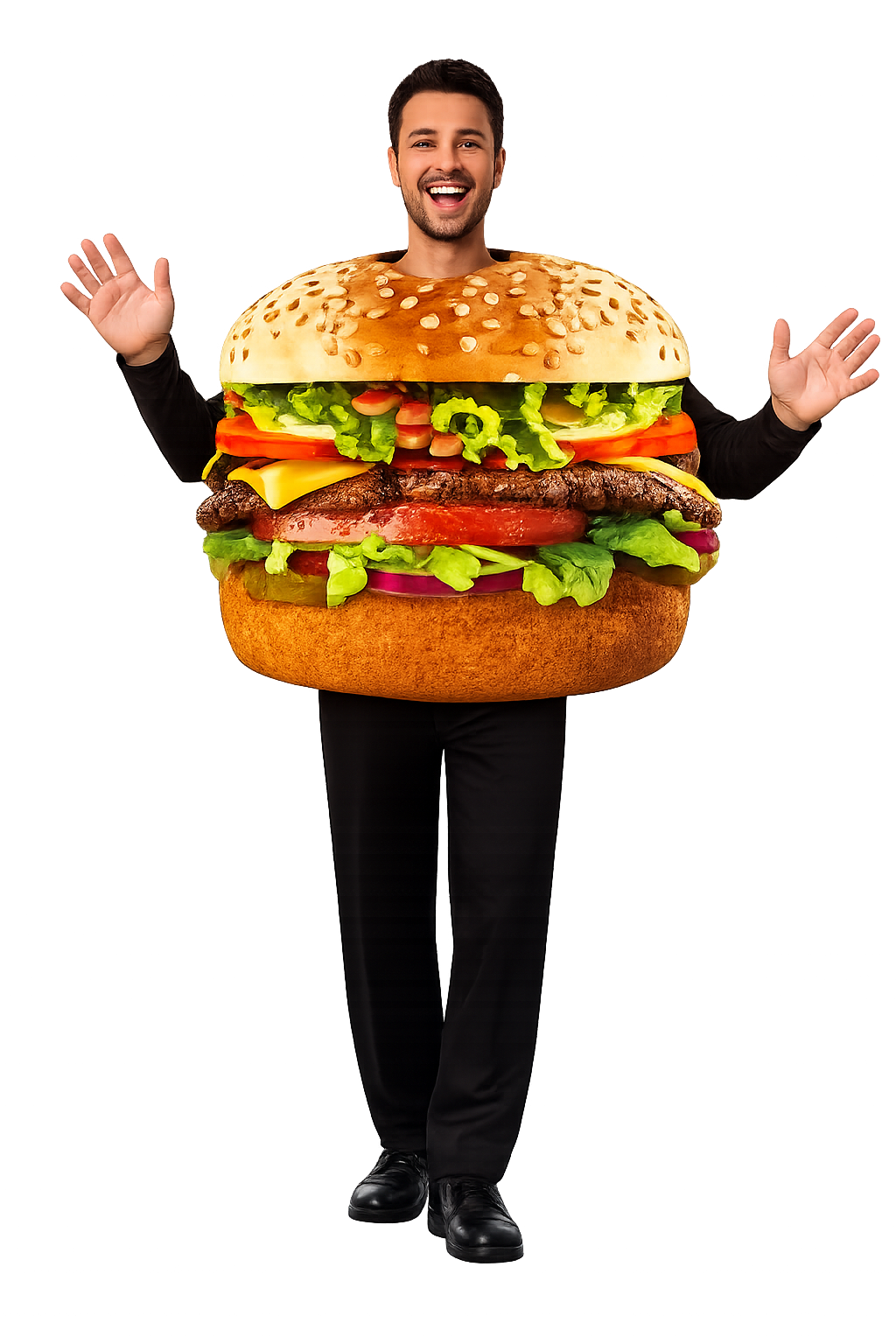 Hamburger Kostuum Volwassenen