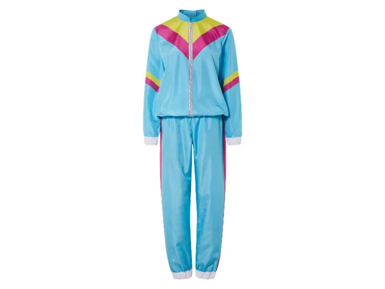 Jaren ‘90 Trainingspak – Lichtblauw/Geel/Roze - Unisex 