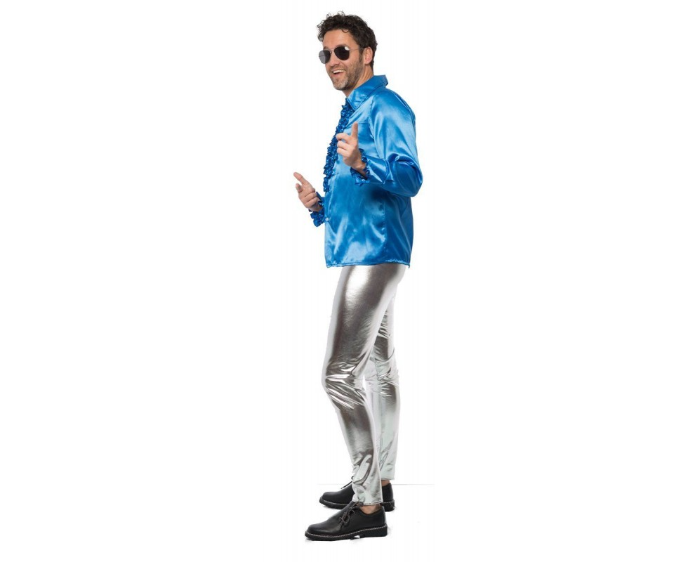 Disco Broek Zilver – Glanzende Jaren 70/80 Party Pants