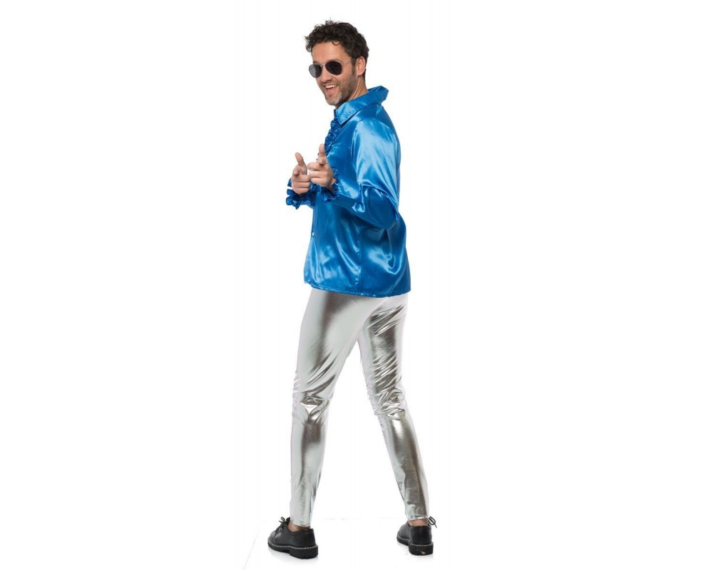 Disco Broek Zilver – Glanzende Jaren 70/80 Party Pants