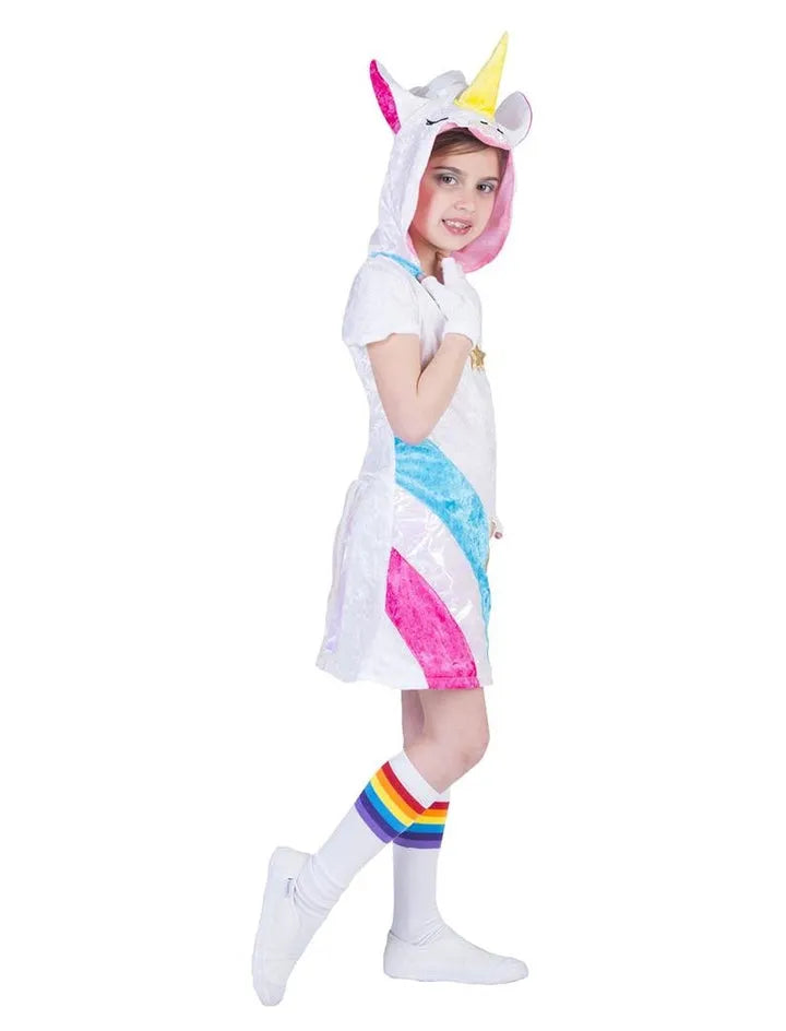 Unicorn Twinkle Light Kostuum – Magisch Meisjespakje met Jurk, Muts en Staart
