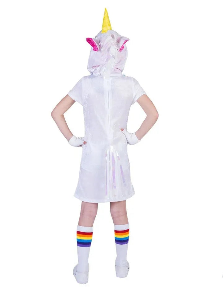 Unicorn Twinkle Light Kostuum – Magisch Meisjespakje met Jurk, Muts en Staart