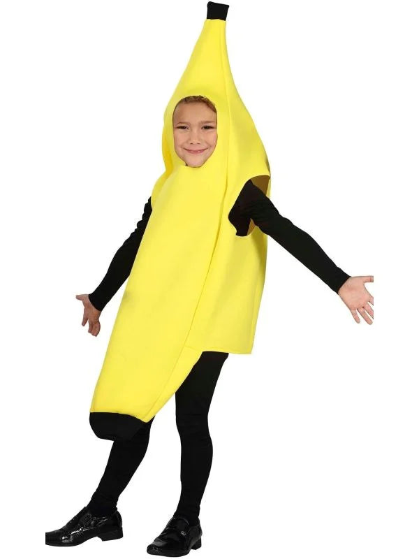 Kostuum banaan - Bananenpak - Geel - Kinderen 110 - 140 cm 