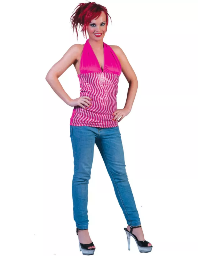 Halter Glitter Roze – Magic Top (1 Top, 9 Styles) 
